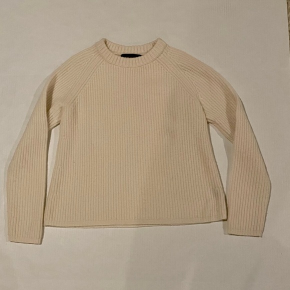 Jenni Kayne Cashmere Fisherman Sweater Ivory XS - Picture 6 of 8